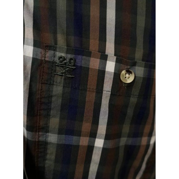 Twenty X Performance Small Multicolor Plaid Long Sleeve Button Down Shirt - Picture 3 of 11